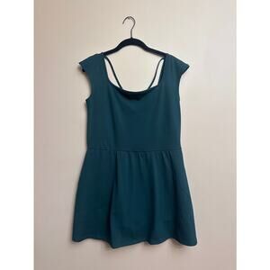 Wild Fable ButterBliss Teal Skater Romper Dress XL Strappy Back